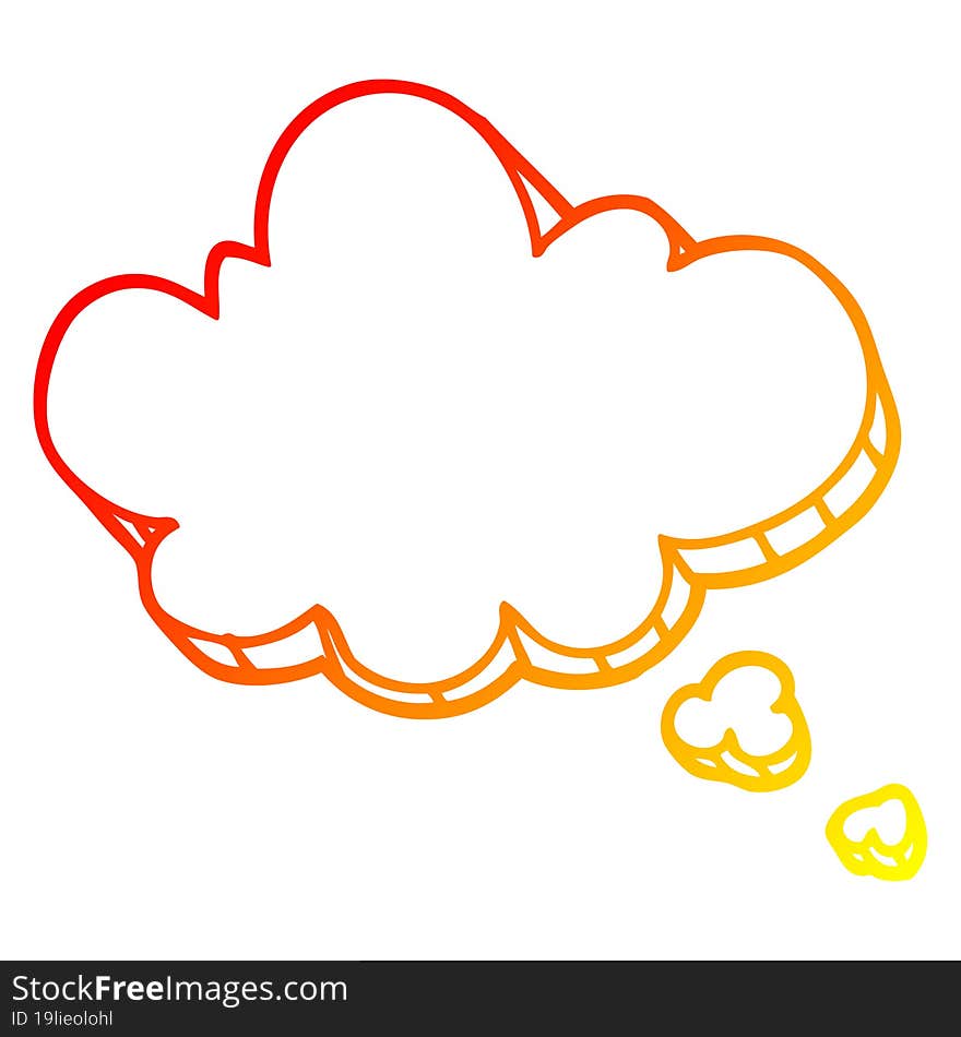 warm gradient line drawing cartoon expression bubble