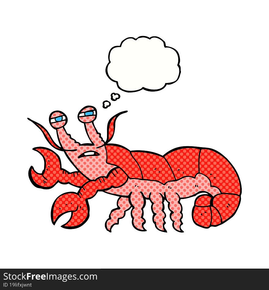 thought bubble cartoon lobster