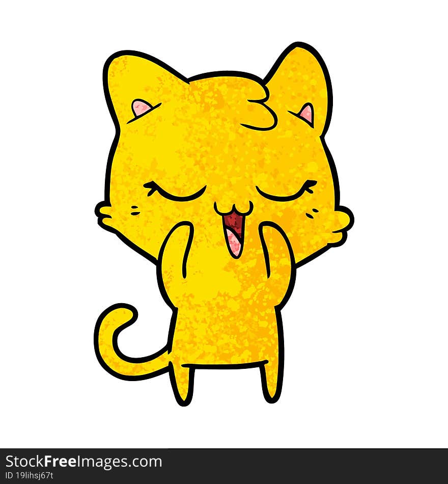 happy cartoon cat. happy cartoon cat