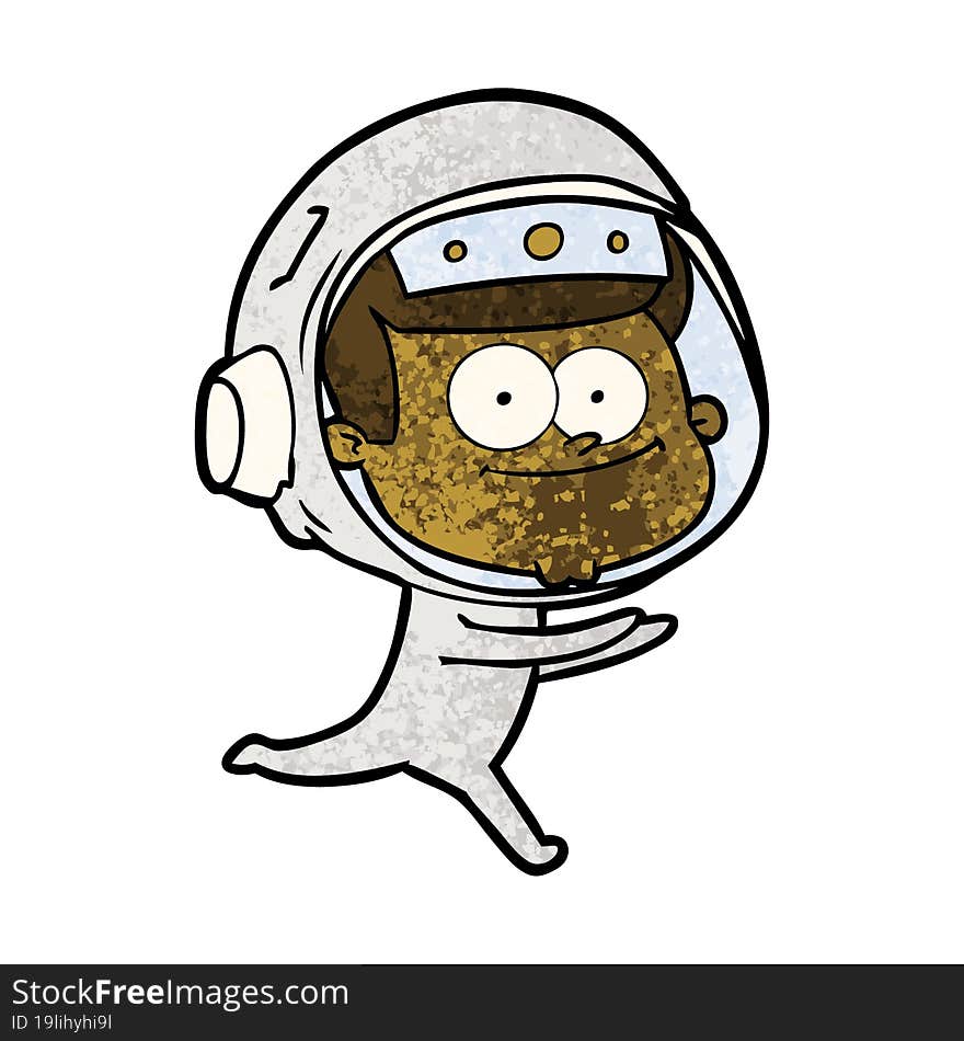 happy astronaut cartoon. happy astronaut cartoon