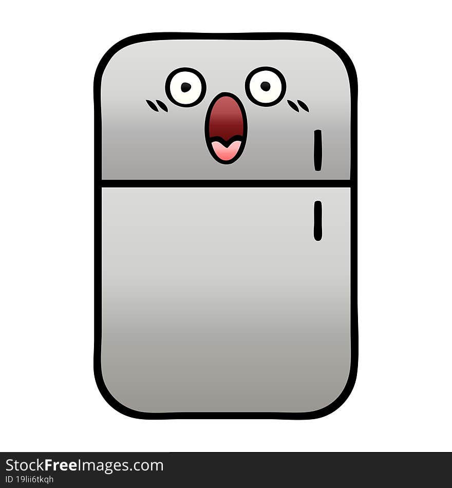 gradient shaded cartoon fridge freezer