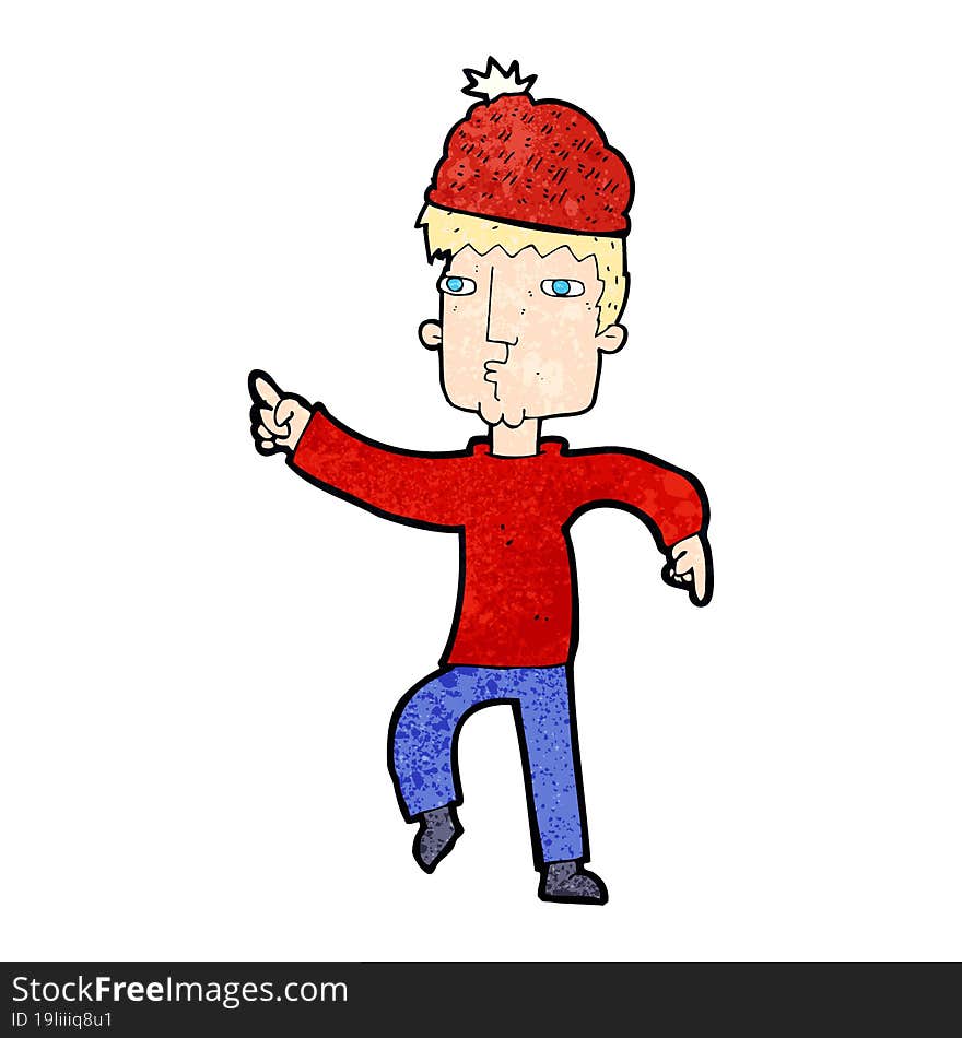 cartoon man in hat