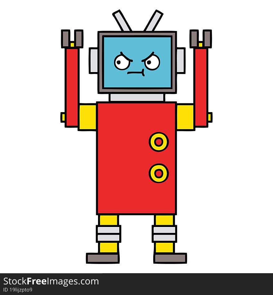 cute cartoon of a robot. cute cartoon of a robot