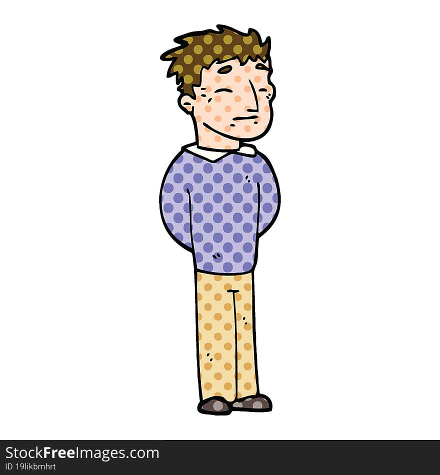 comic book style cartoon man standing