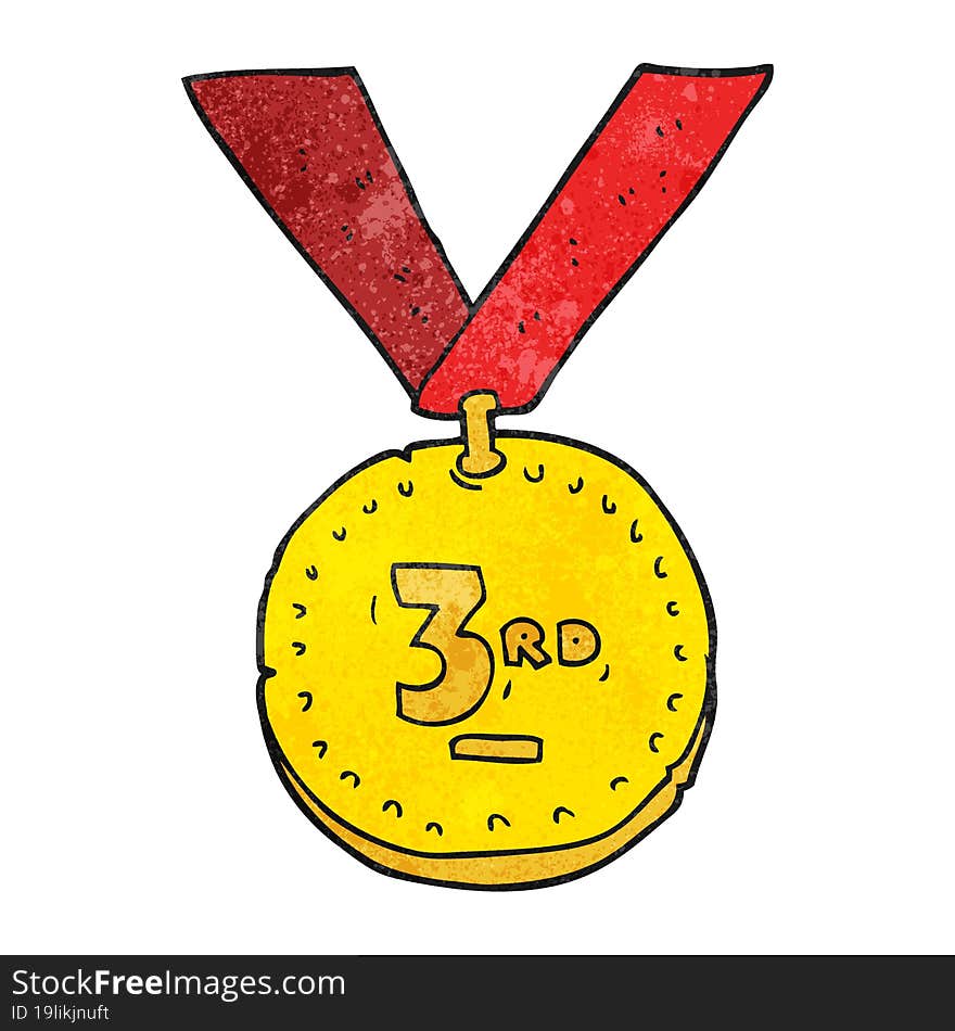 textured cartoon sports medal