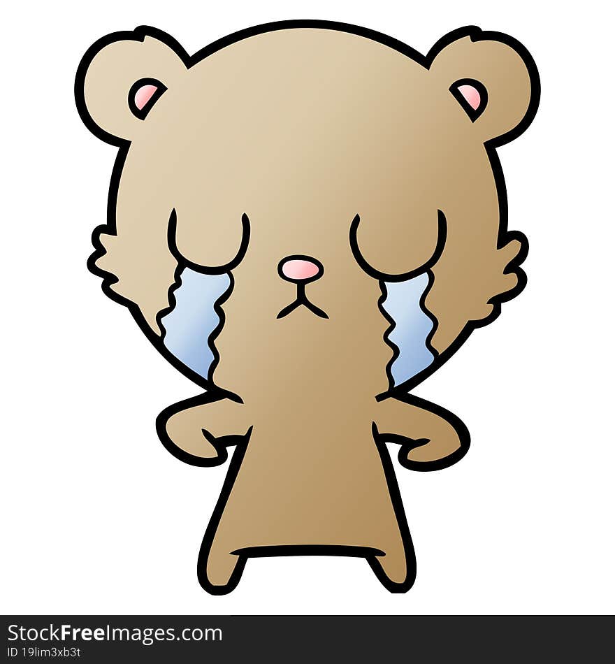 crying cartoon bear. crying cartoon bear