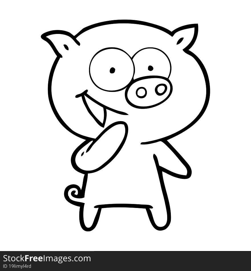 laughing pig cartoon. laughing pig cartoon