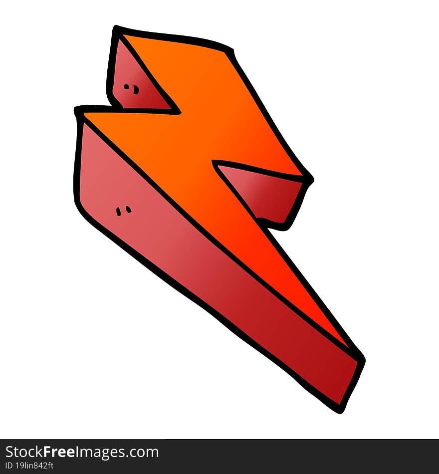 Cartoon Doodle Fire Bolt