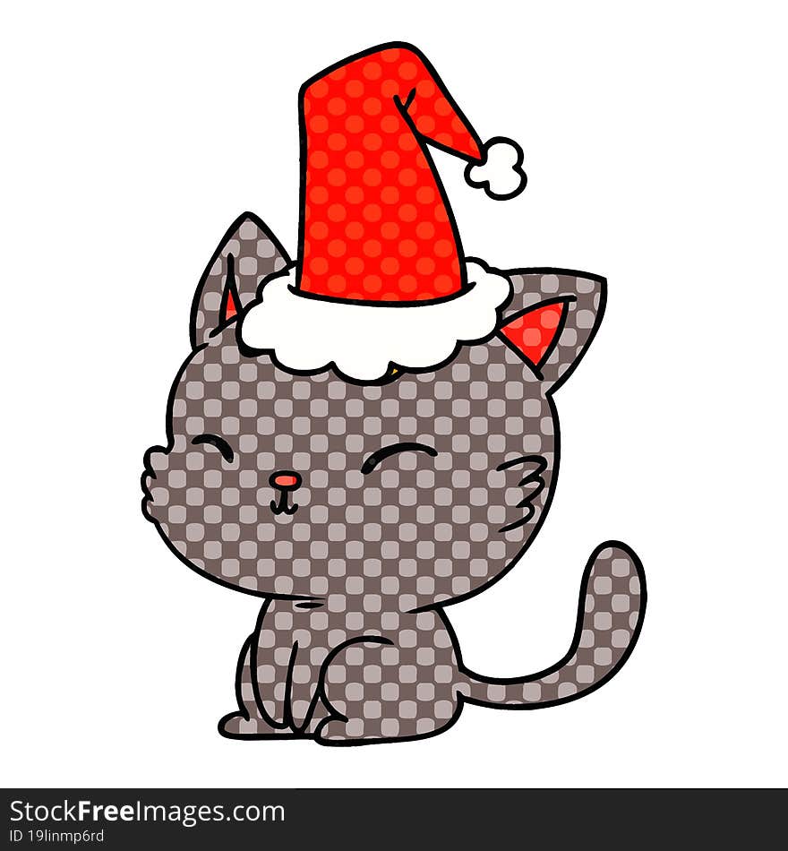 Christmas Cartoon Of Kawaii Cat