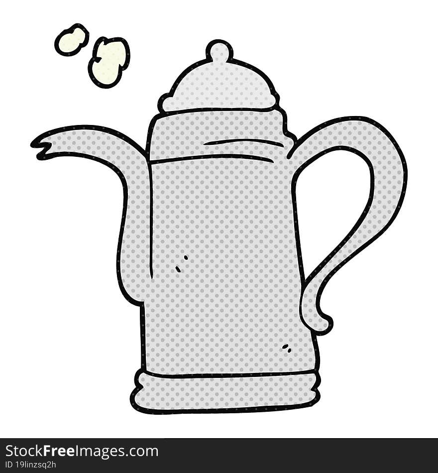 freehand drawn cartoon coffee kettle