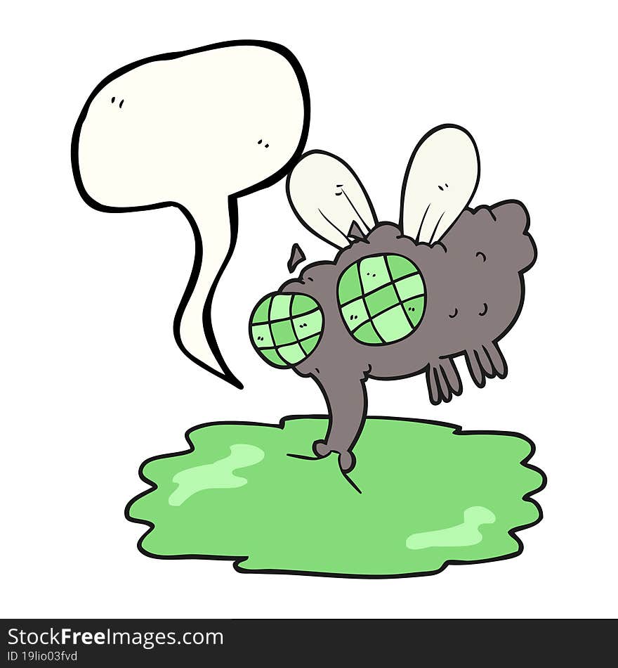 Speech Bubble Cartoon Gross Fly