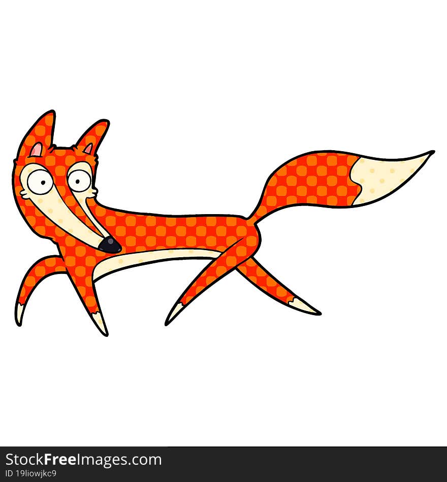 skinny cartoon fox. skinny cartoon fox