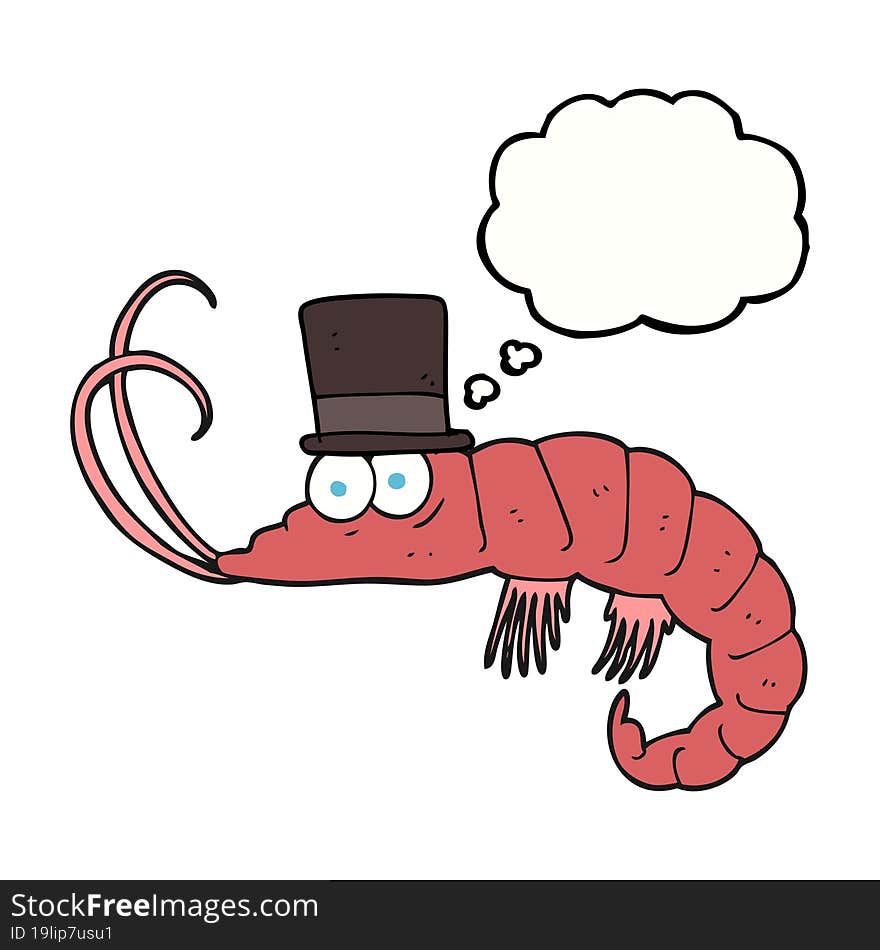 thought bubble cartoon shrimp