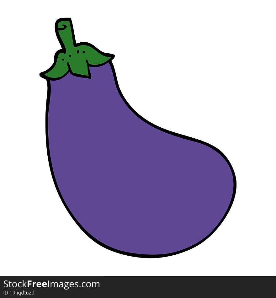 cartoon doodle eggplant