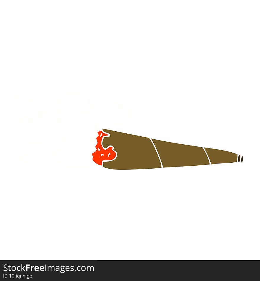 cartoon doodle smoking joint