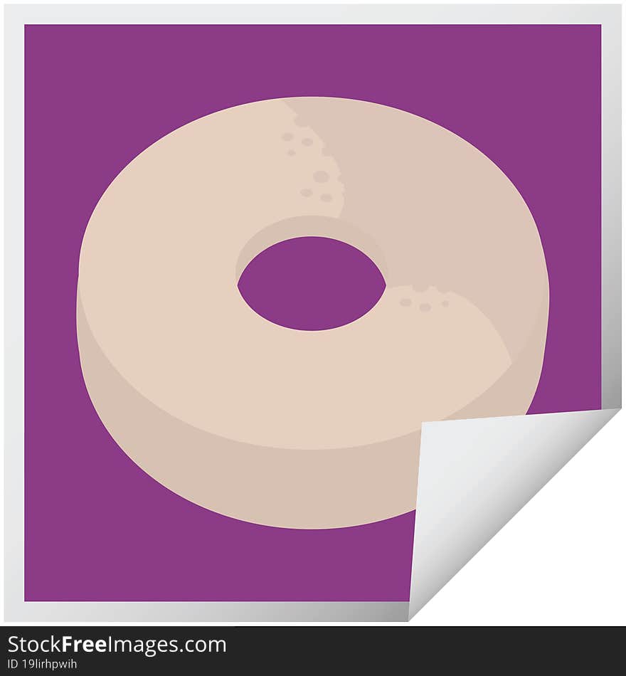 Donut Graphic Square Sticker