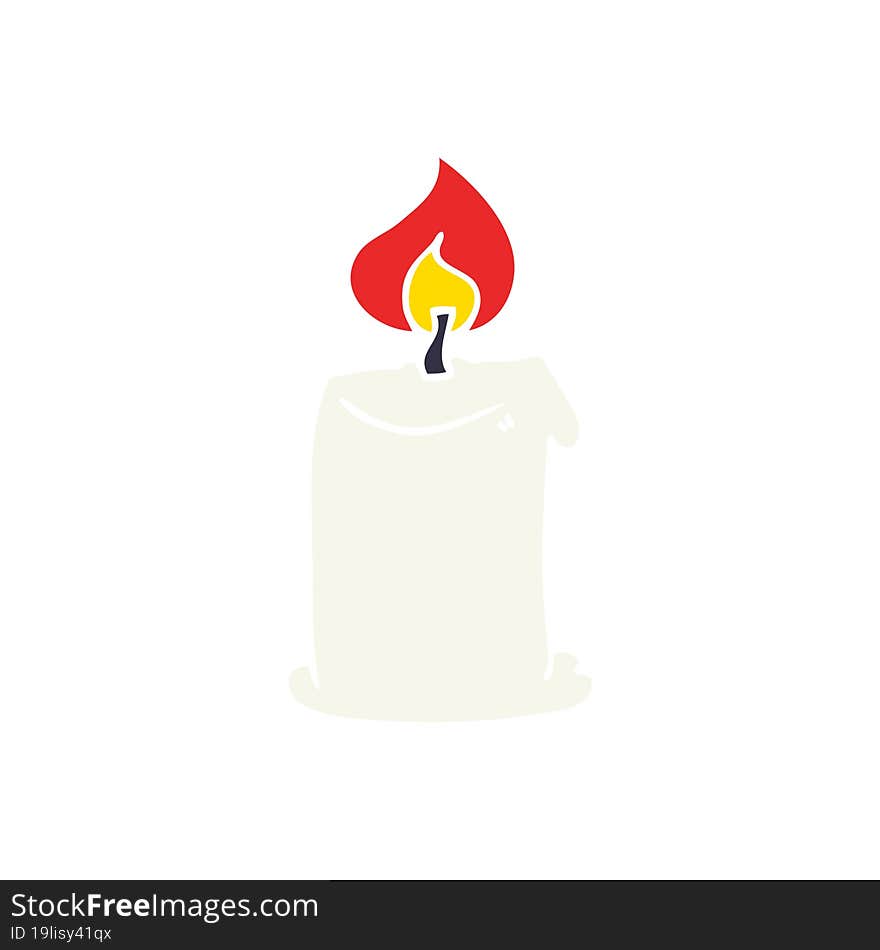 Flat Color Style Cartoon Candle