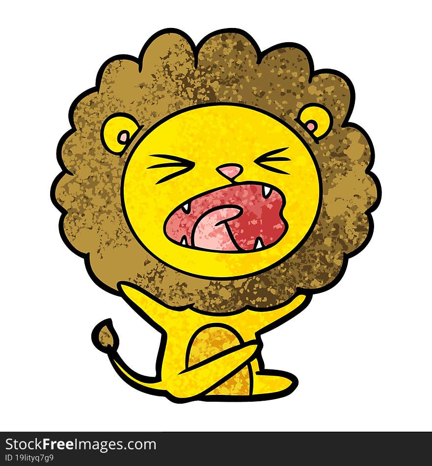 cartoon lion throwing tantrum. cartoon lion throwing tantrum