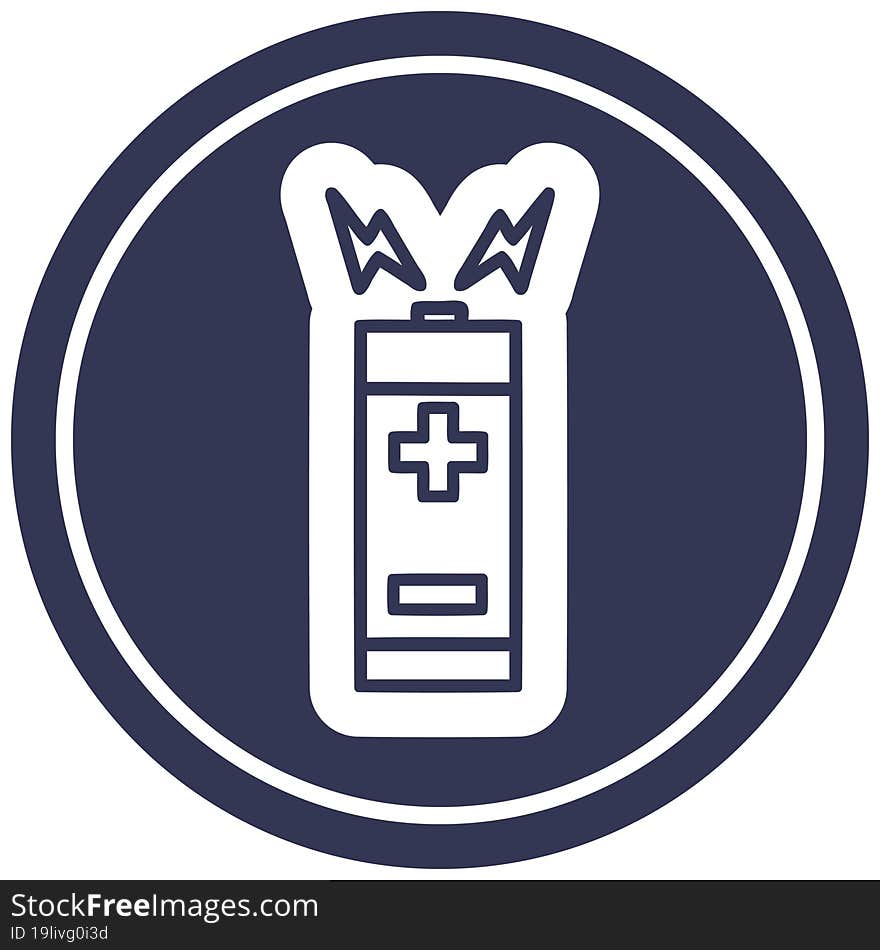 battery circular icon symbol