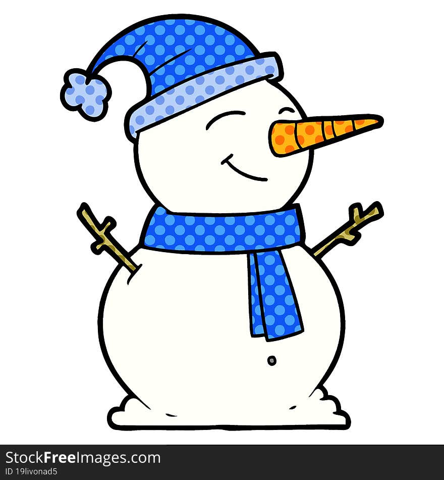 cartoon snowman. cartoon snowman