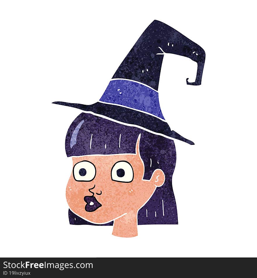 retro cartoon witch