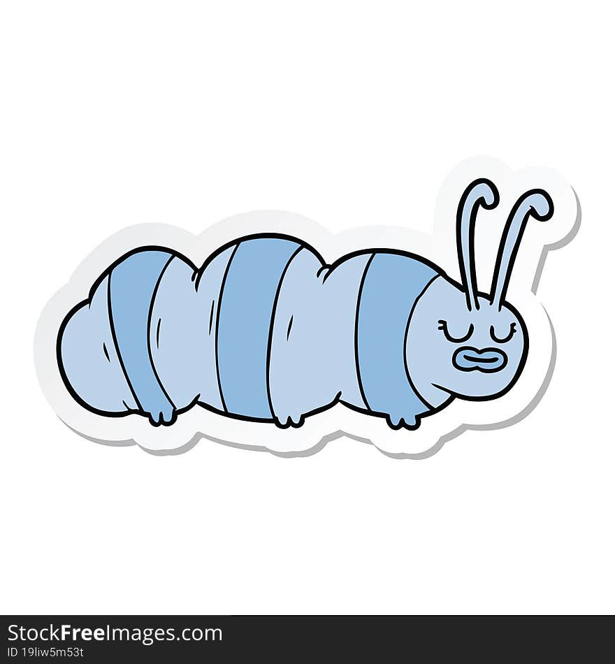 sticker of a funny cartoon bug