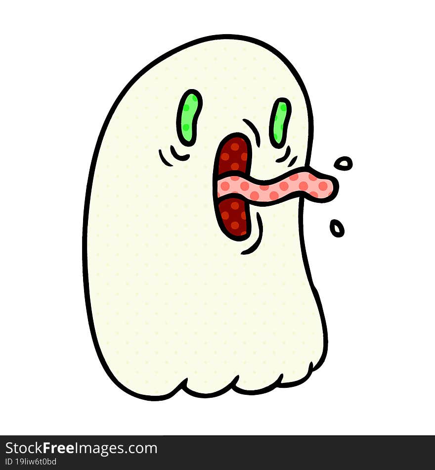 Cartoon Of Kawaii Scary Ghost