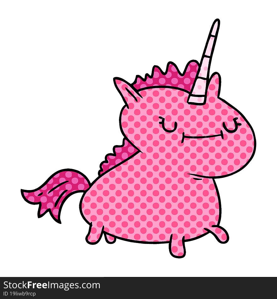 cartoon doodle of a magical unicorn