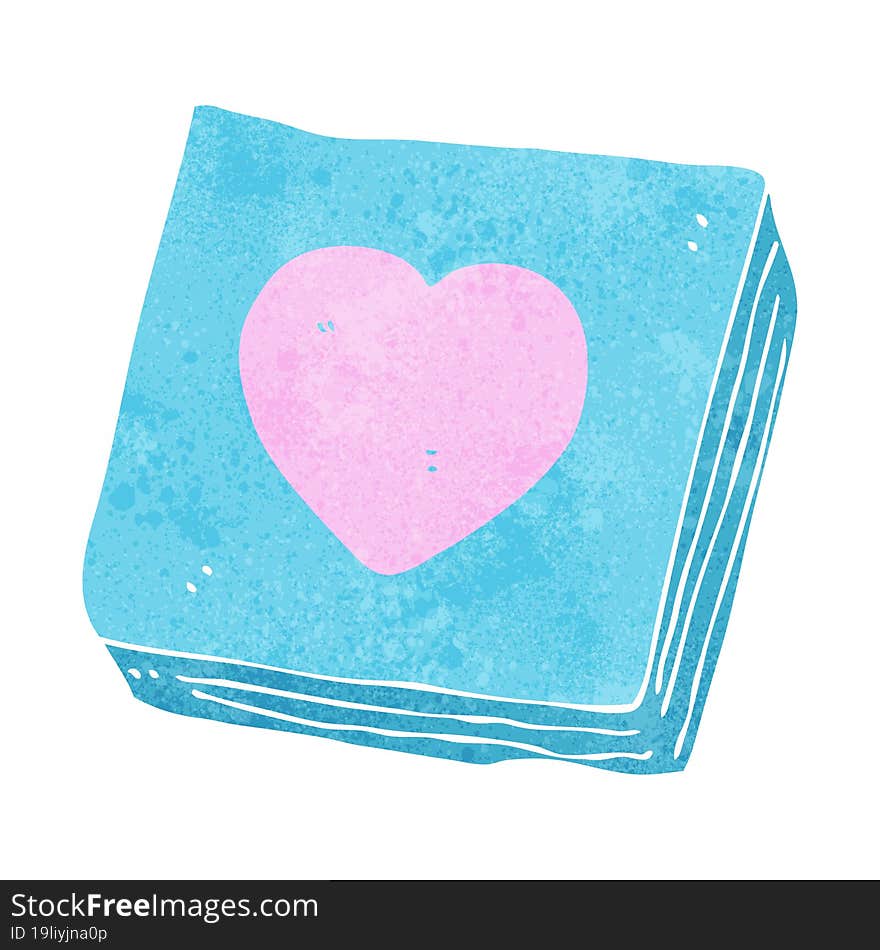 Cartoon Love Heart Notes Pad