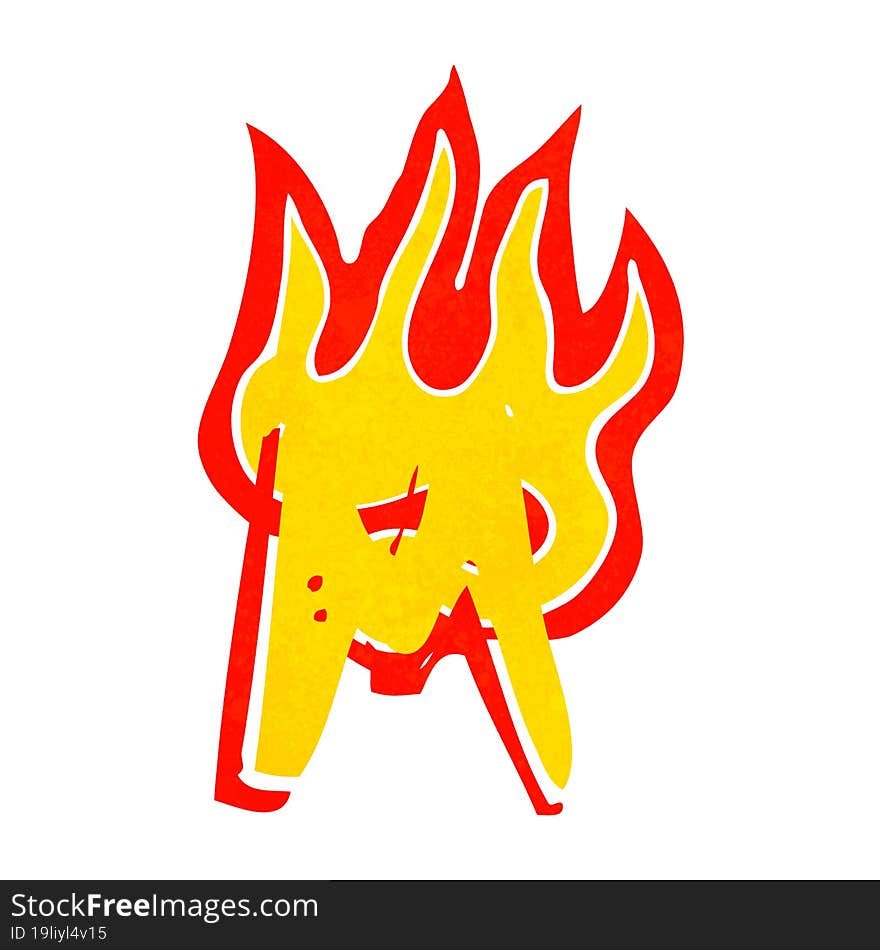 Cartoon Flaming Letter