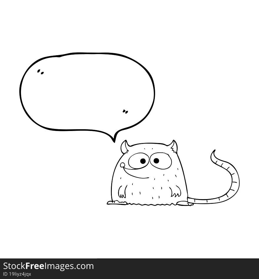 speech bubble cartoon mouse