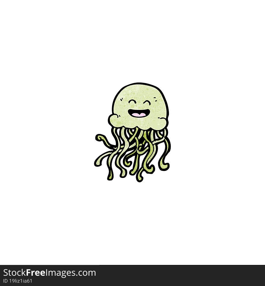 happy jellyfish cartoon