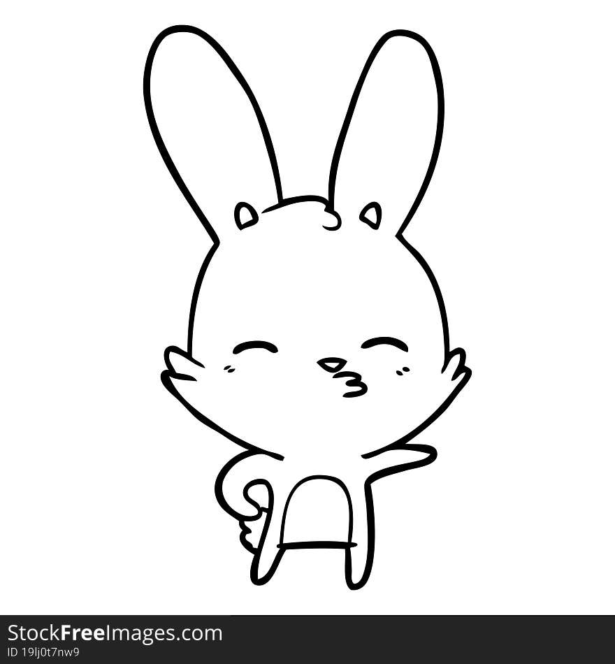 curious bunny cartoon. curious bunny cartoon