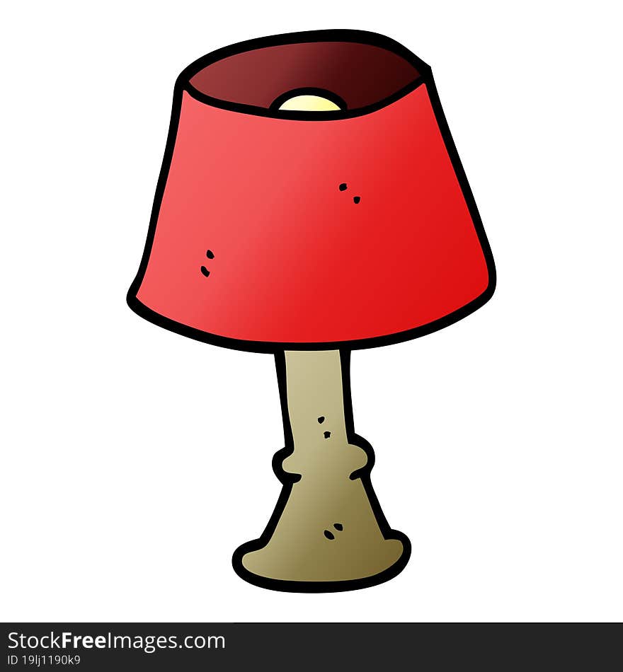 cartoon doodle house lamp