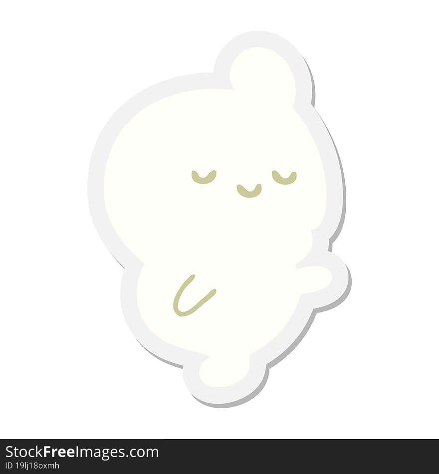 halloween ghost sticker