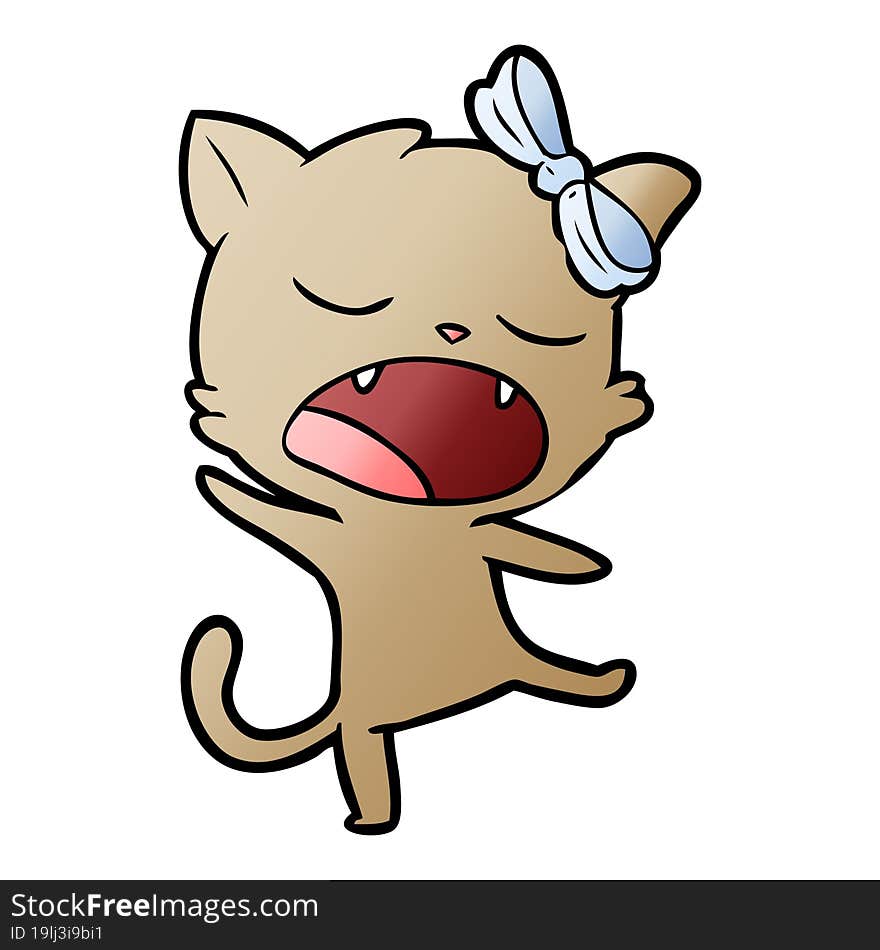 cartoon singing cat. cartoon singing cat