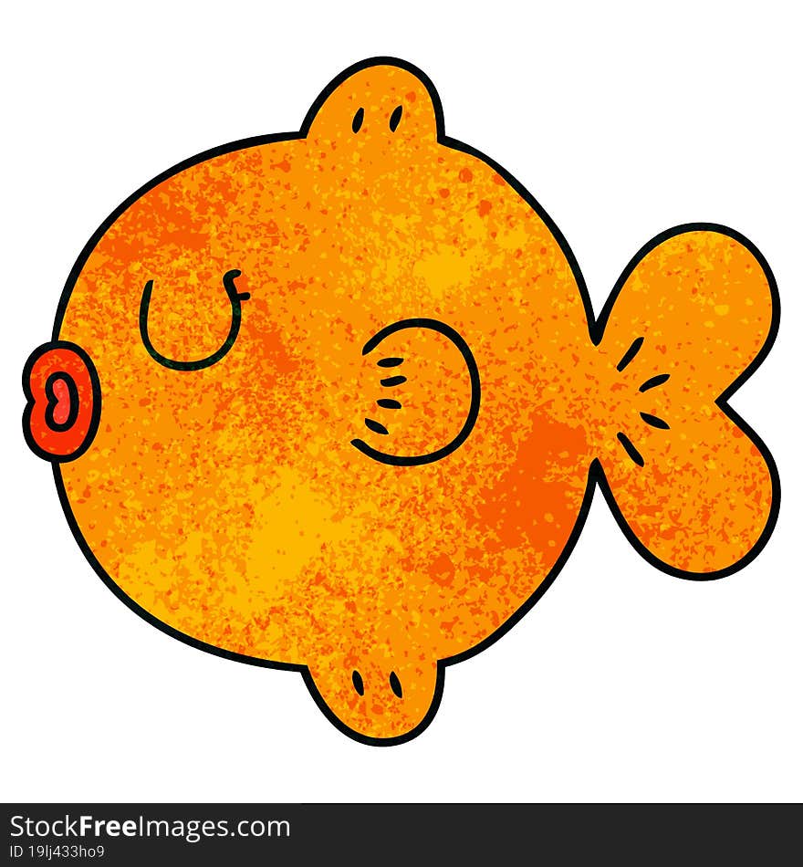 Quirky Hand Drawn Cartoon Fish