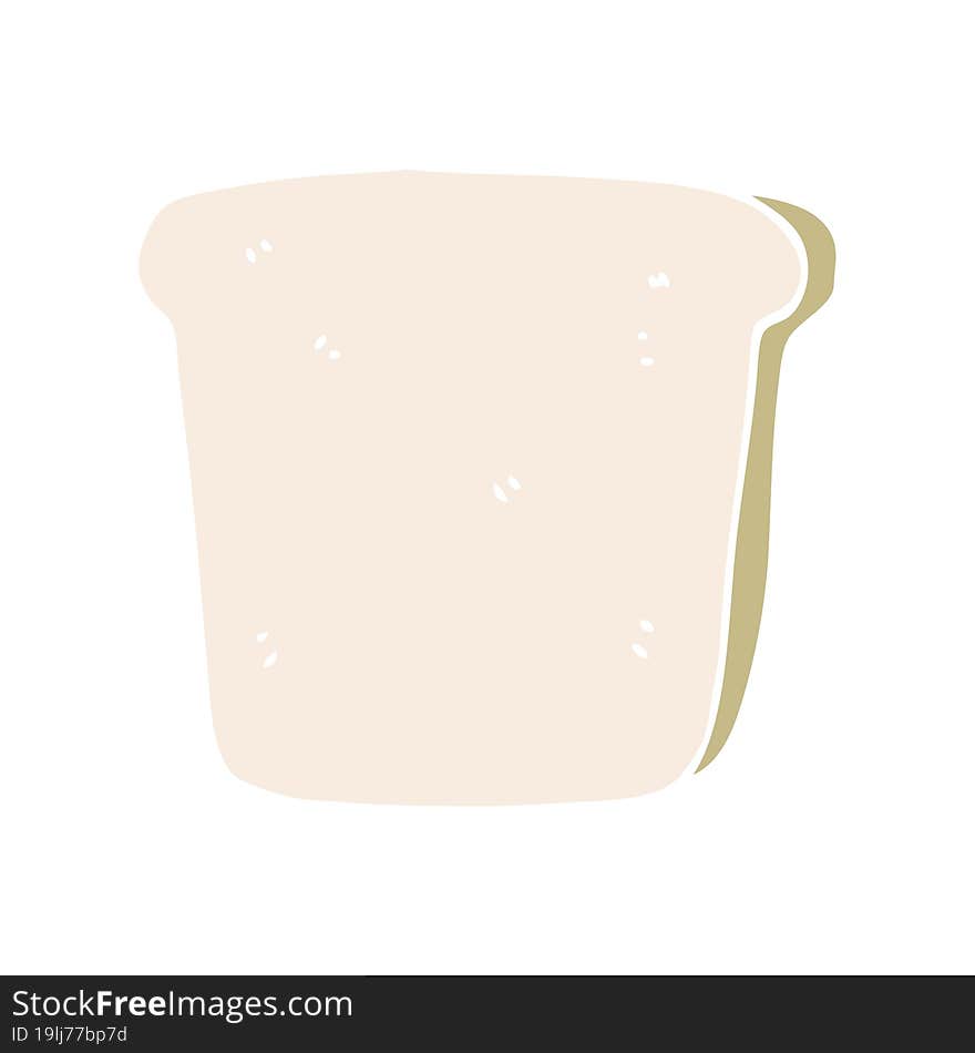 flat color style cartoon slice of bread