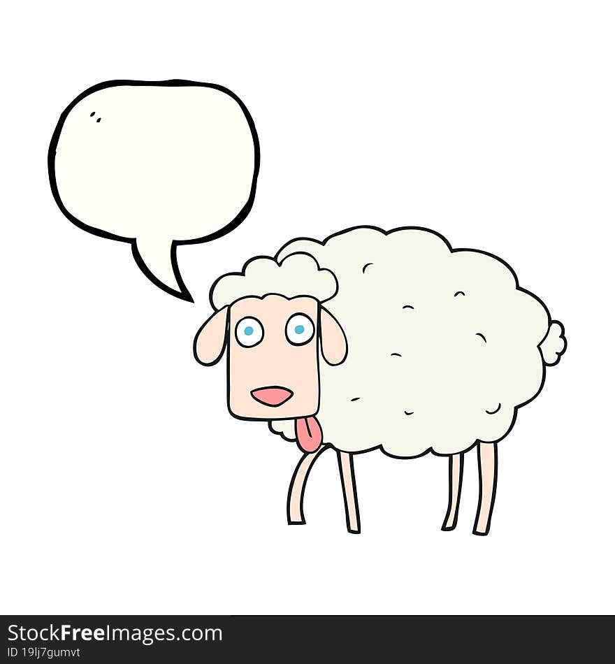 speech bubble cartoon sheep