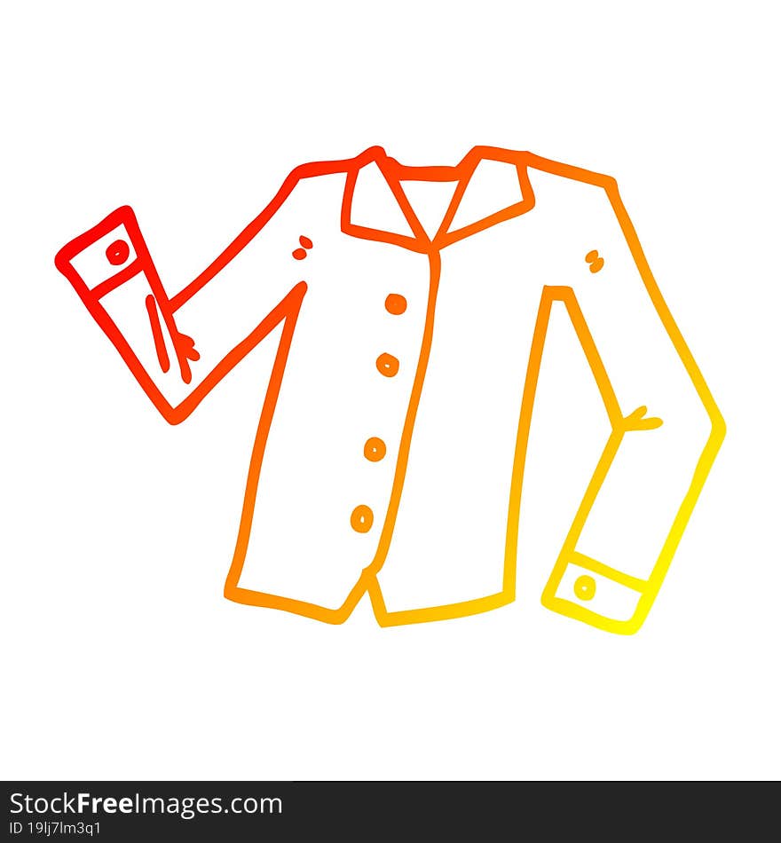 warm gradient line drawing cartoon work shirt