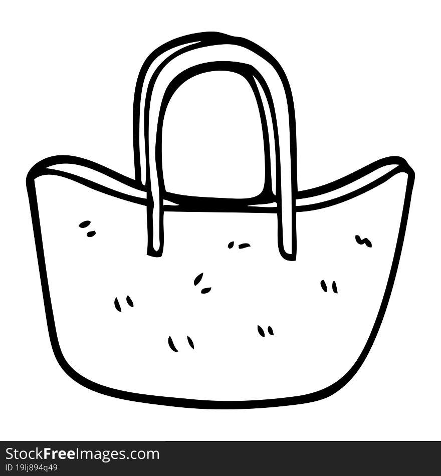 line drawing cartoon woven basket