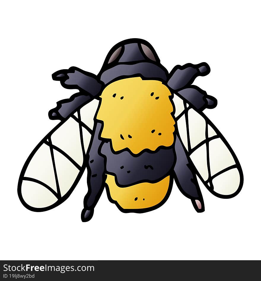 cartoon doodle bee