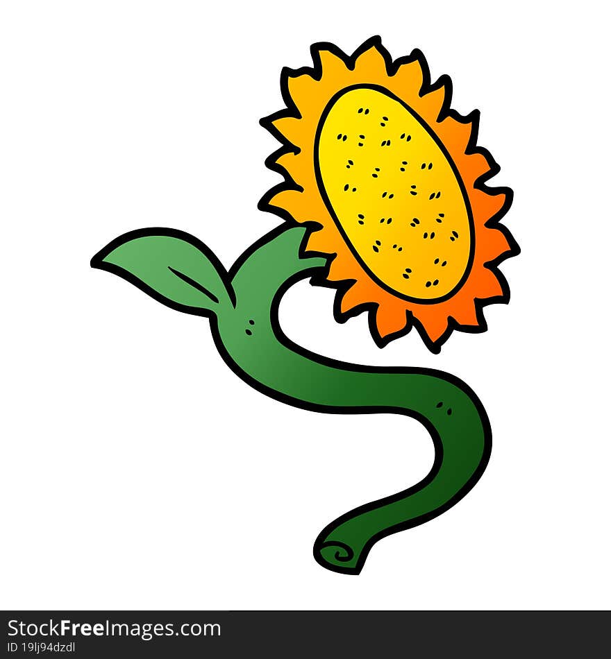 cartoon sunflower. cartoon sunflower