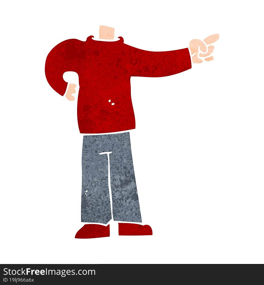 cartoon pointing body (mix and match cartoons or add own photos