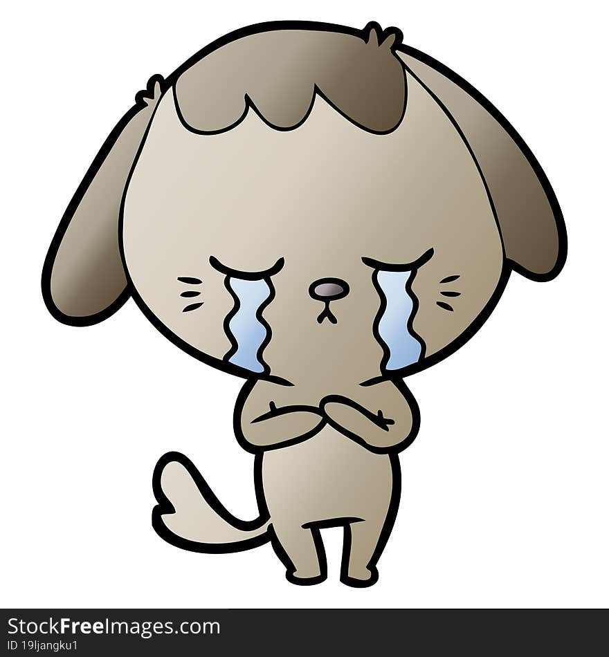 cartoon crying dog. cartoon crying dog