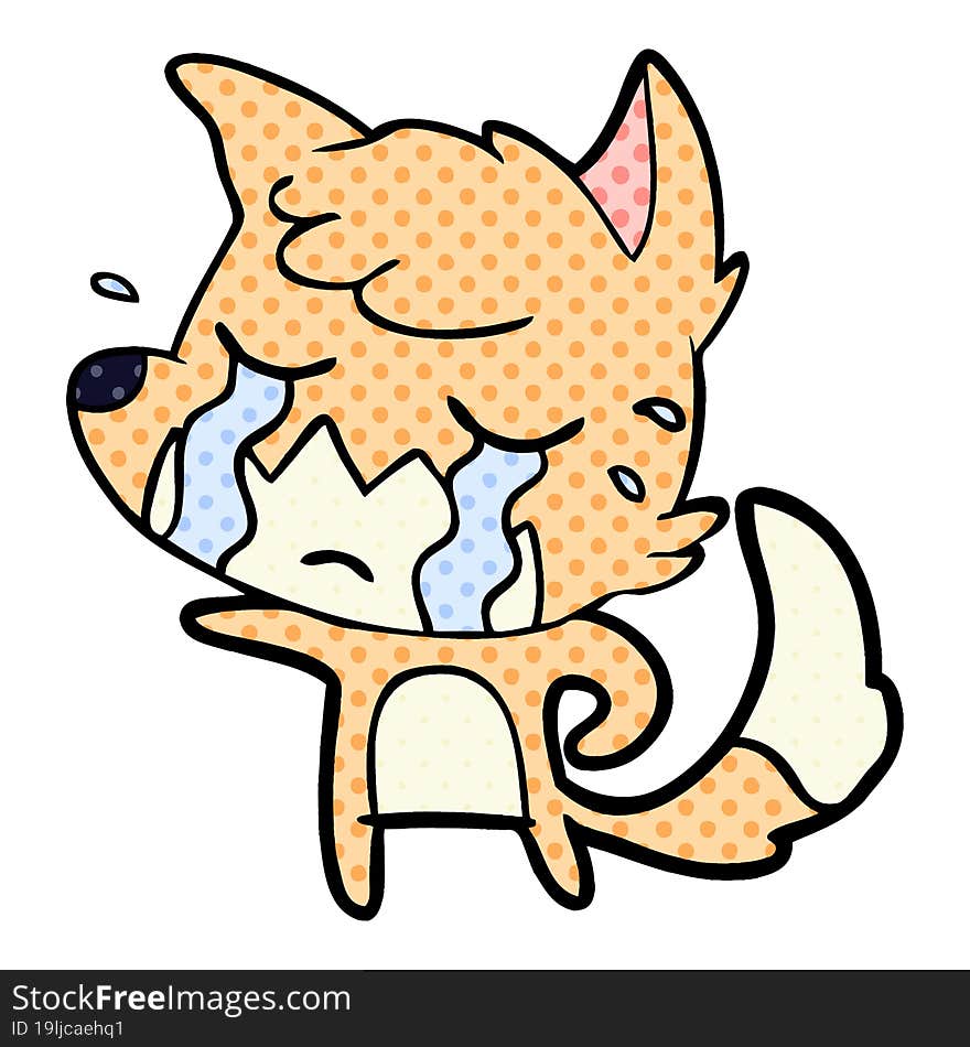 crying fox cartoon. crying fox cartoon