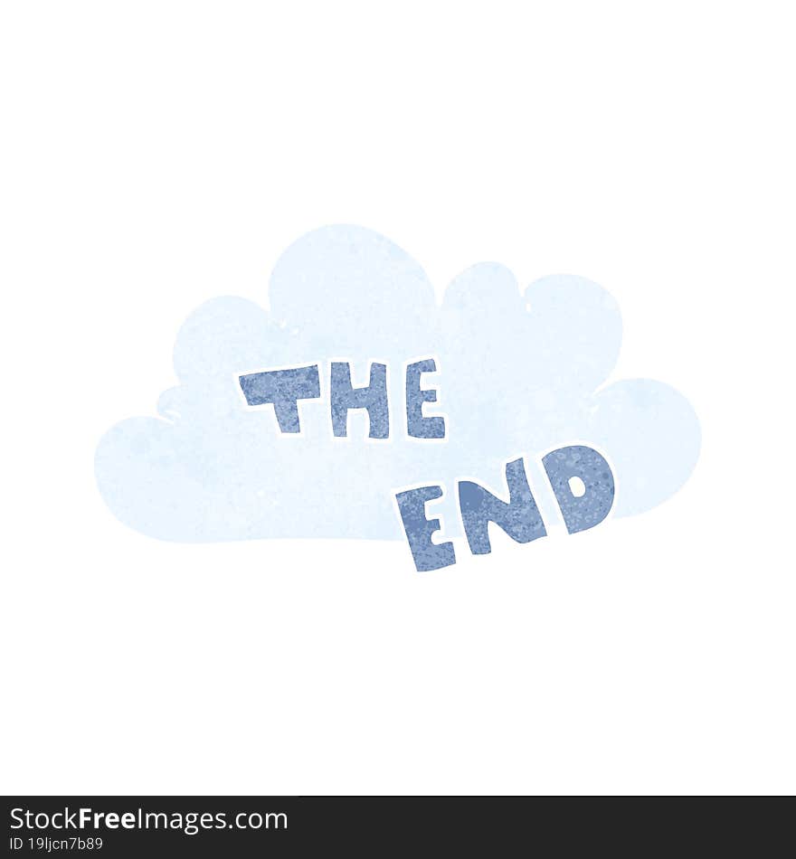 Retro Cartoon The End Symbol