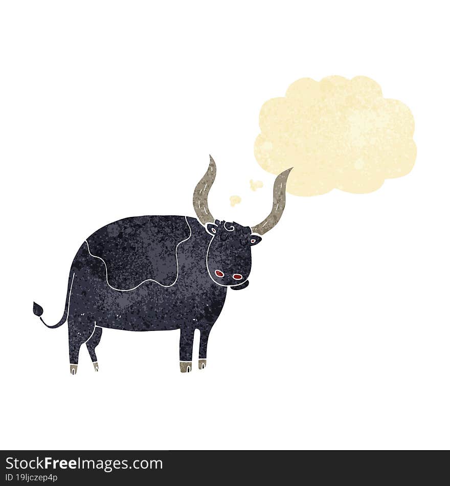 Cartoon Ox With Thought Bubble