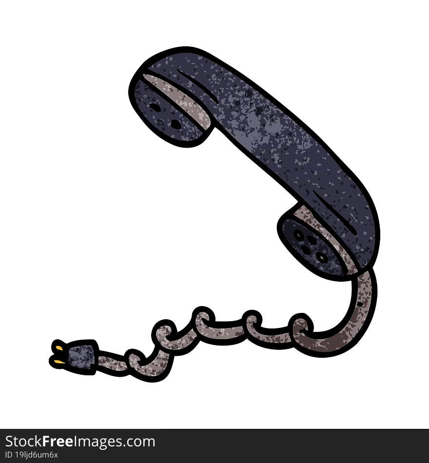 cartoon doodle phone handset