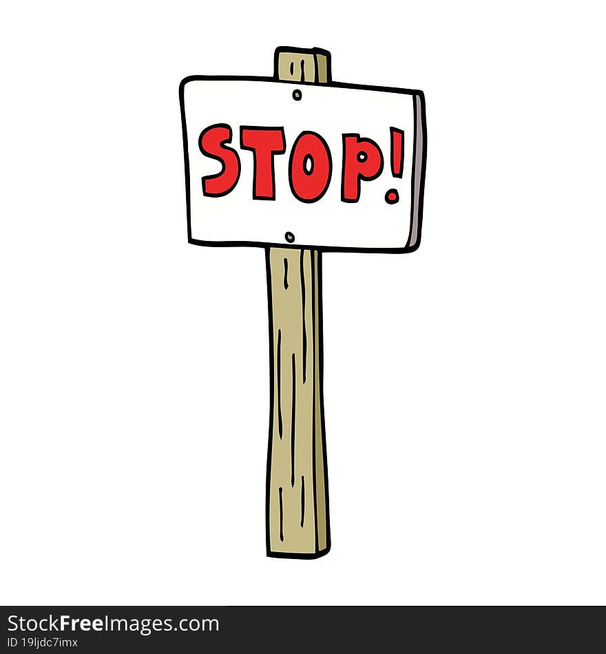 cartoon doodle traffic signs